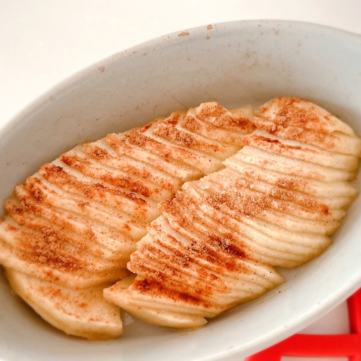 トースターで簡単!りんごのシナモンシュガー焼き